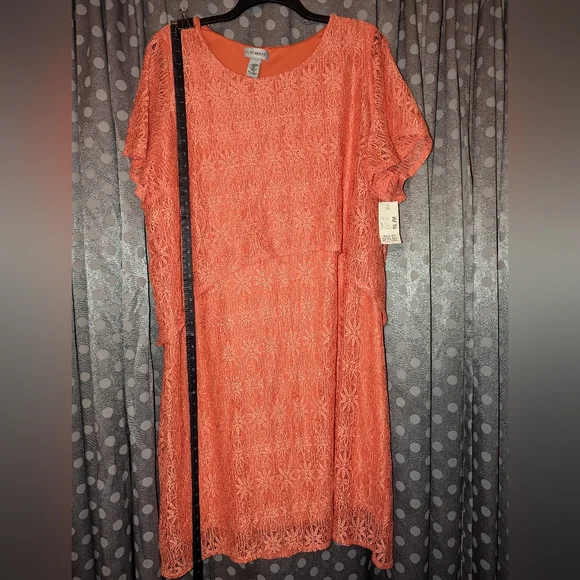 Crochet Peach Dress - Picture 4 of 12